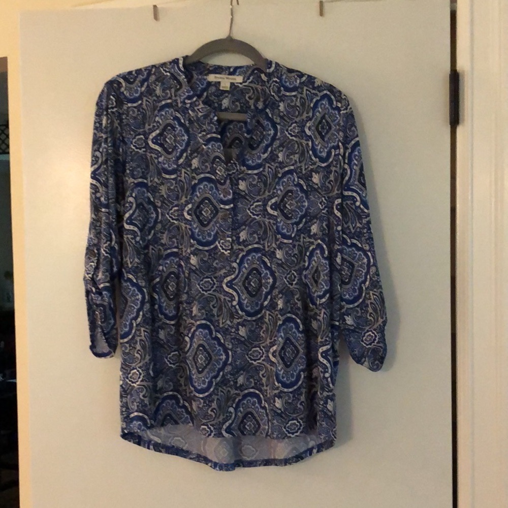 Woman’s paisley blouse